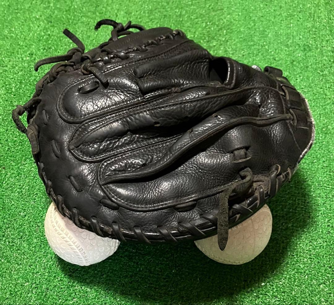 少年 軟式野球 キャッチャーミット アシックス ジュニアサイズ ブラック Jr