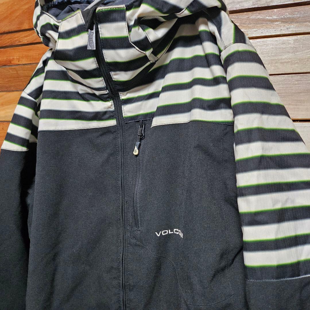 VOLCOM ボルコム スノーボード ウェア 黒×白 裏地起毛 ジャケット