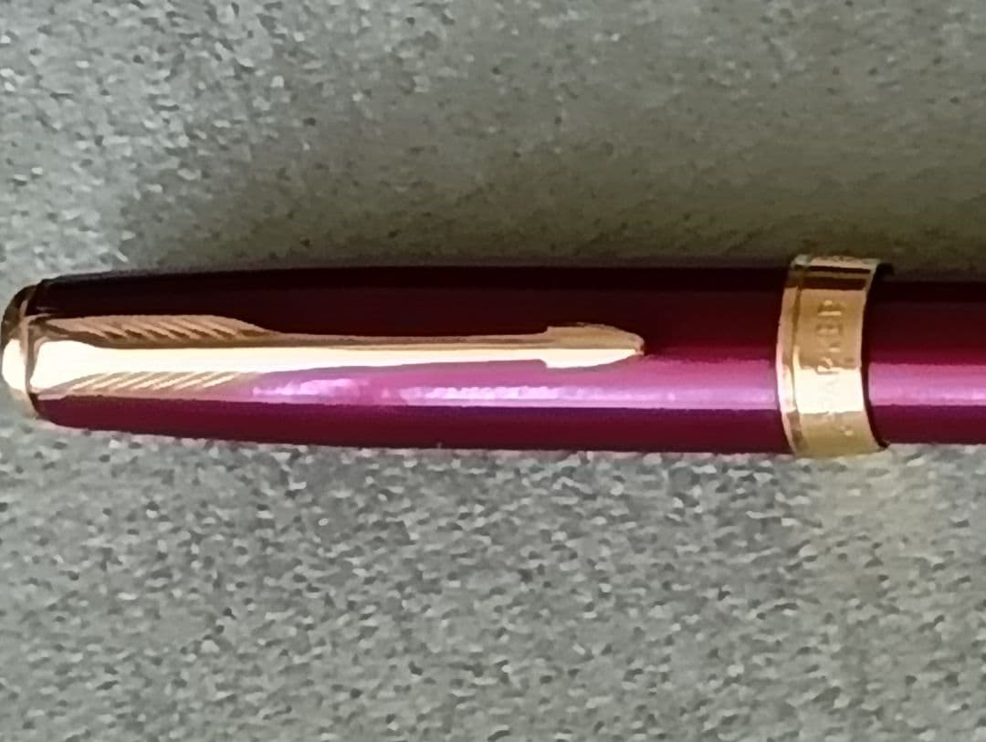 パーカー　SONNET　フランス　レッド 万年筆 ペン先18k