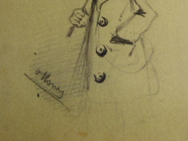 クロード・モネ、葉巻を吸う伊達男、希少画集画、新品高級額、額装付