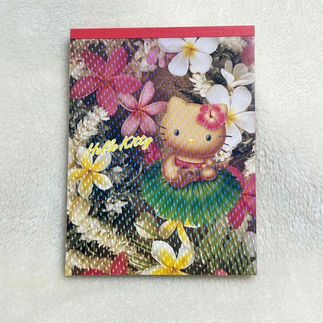 サンリオ　ハローキティ　キティ　日焼け　ハワイアン　メモ　メモ帳　2002