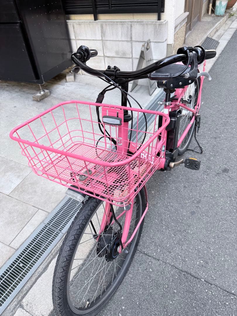 大阪府　ブリヂストン　電動アシスト自転車 ピンク