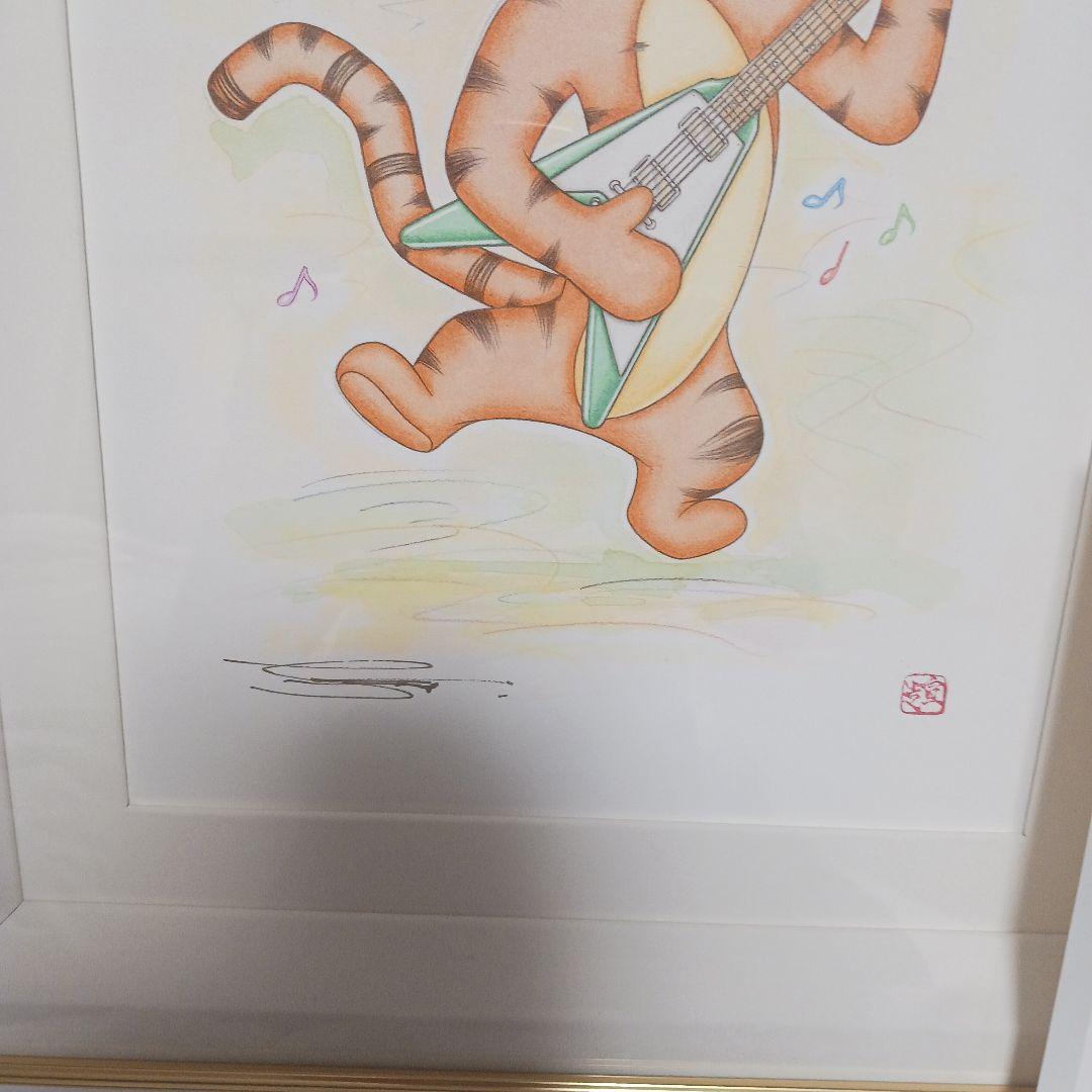 希少　ディズニー　オリジナル原画(公認画家　高橋宣光)　くまのプーさんティガー
