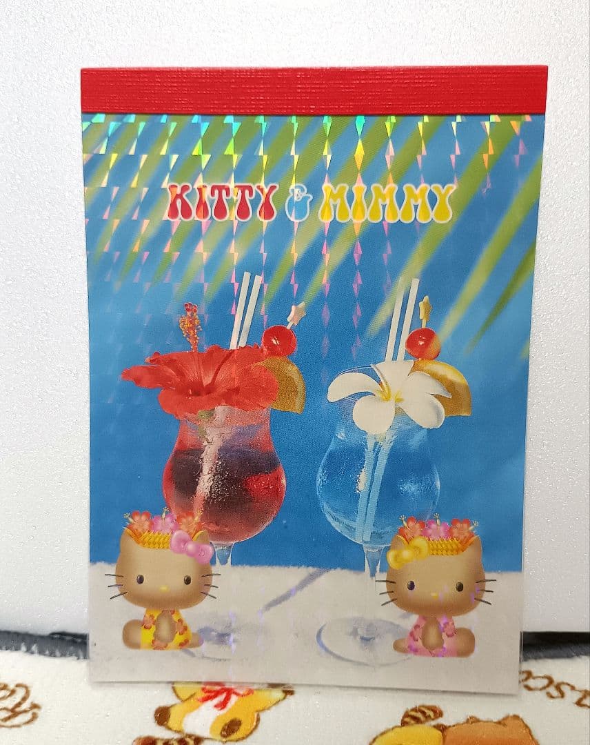 【平成レトロ】日焼け　ハローキティ　ビーチ　トロピカル　メモ帳