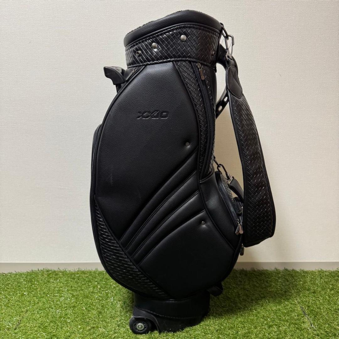 DUNLOP XXIO ゼクシオ キャディバッグ メンズ キャスター付 レザー