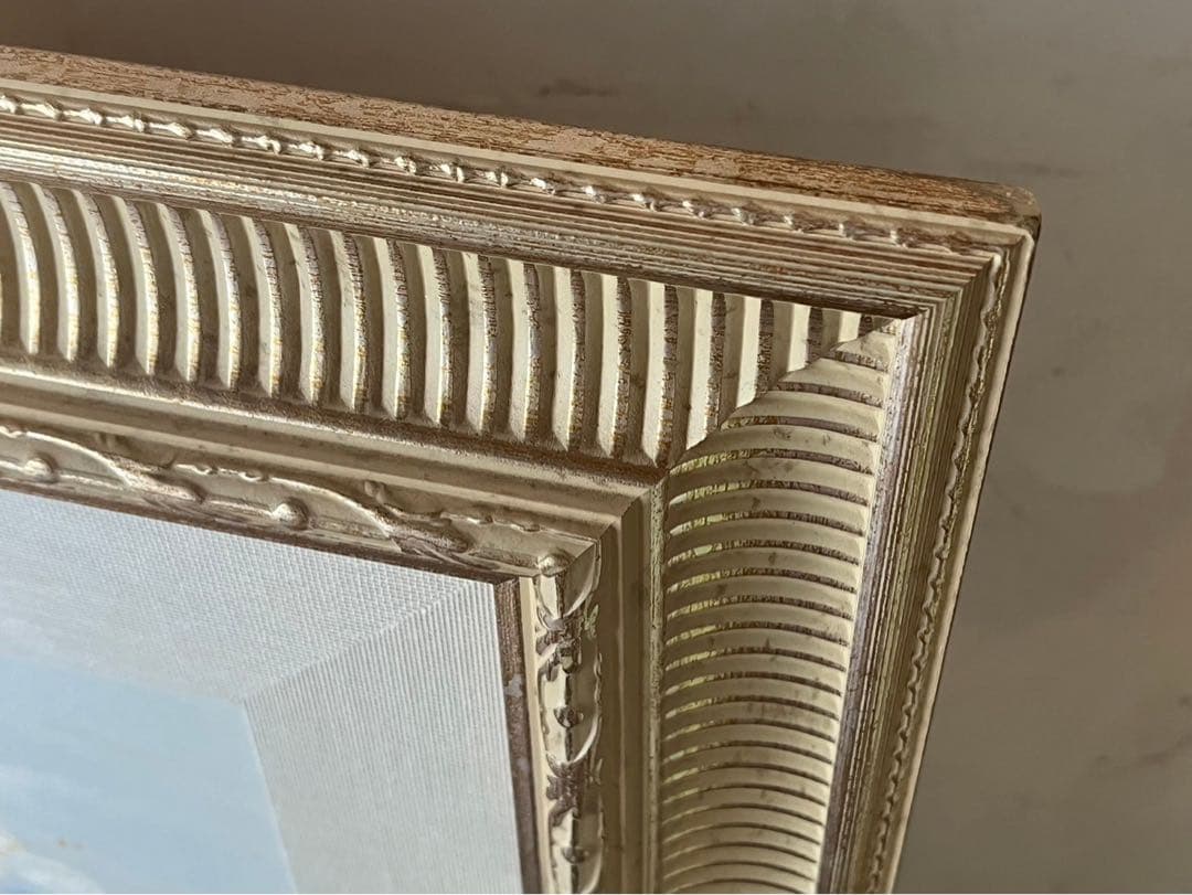 あき 星＊平山講平 花瓶の黄花図 油絵 インテリア額縁 F20 直筆サイン