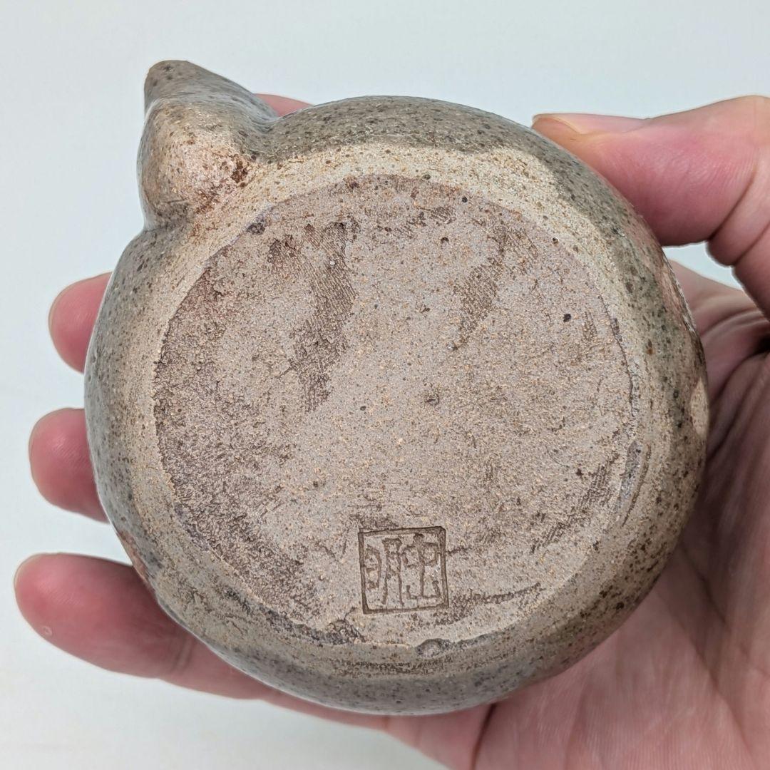 虫明焼 宝瓶 用心箱合布 煎茶道具 煎茶器 泡瓶 お茶 食器 在銘 急須 骨董品