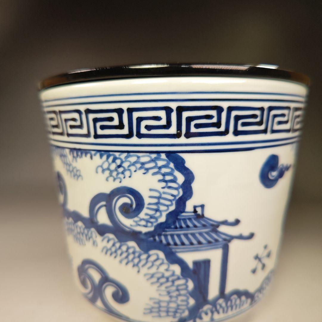 イ517 水指『平安　富田静山造』『染付　雲堂水指　共箱』茶道具