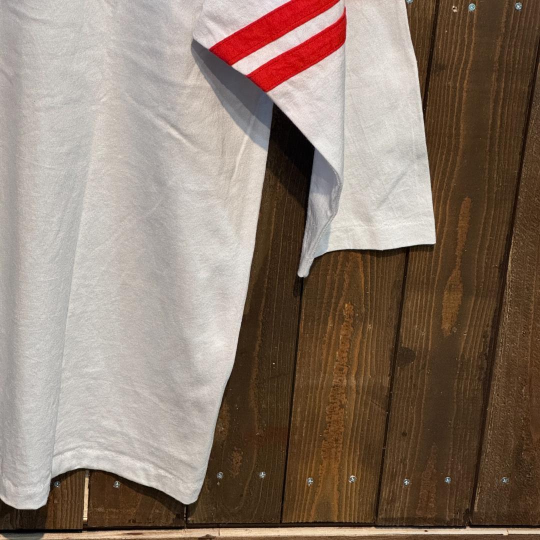 80s 90s ヴィンテージ フットボールT ラバープリント ブルドッグ