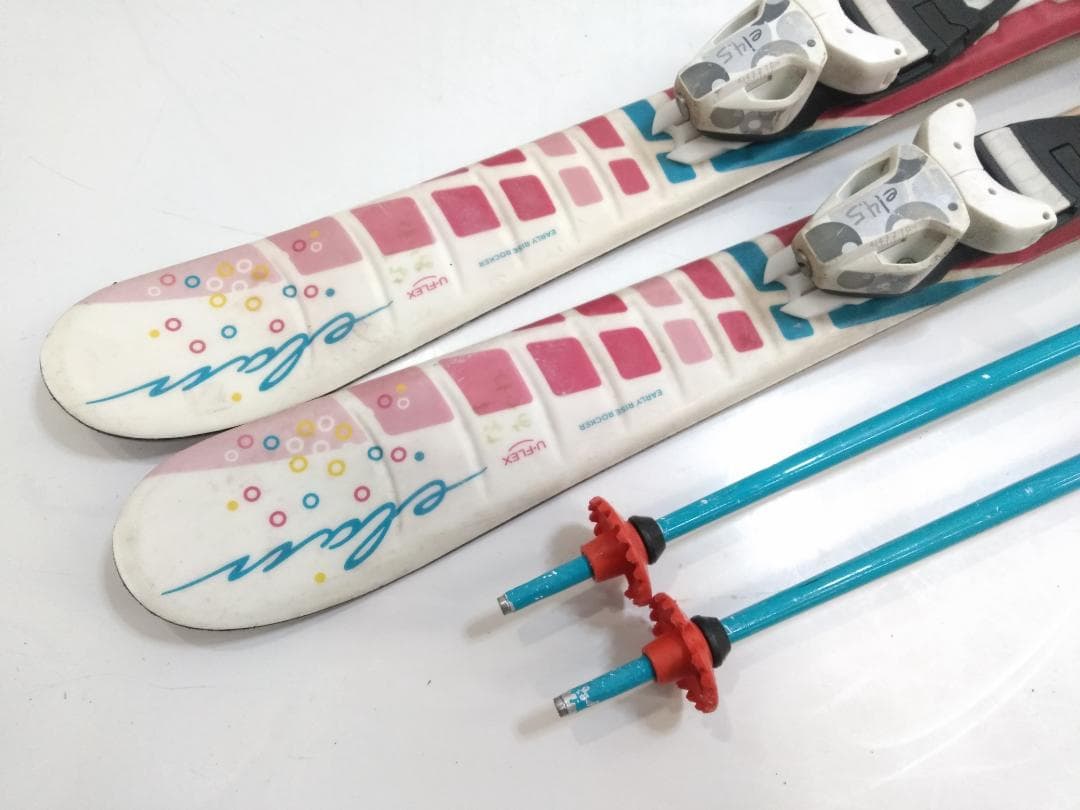 女の子 キッズジュニアスキー7点セット エラン 100cmブーツ 19cm ◇