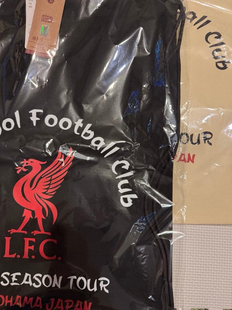 3点セット　Liverpool リバプール ナップサック　トートバック　ボトル