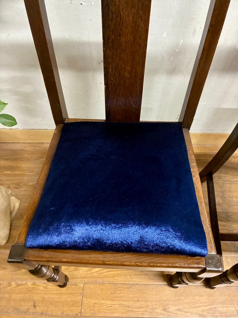 管430☆送料無料☆イギリス製☆アンティーク☆バルボスレッグ☆ダイニングチェア