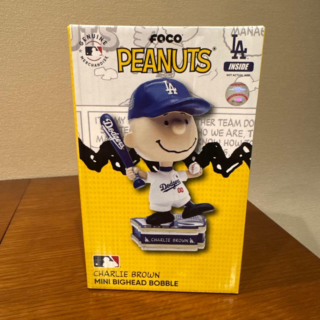 限定 ドジャース ワールドシリーズ チャーリー・ブラウン ミニビッグボブルヘッド