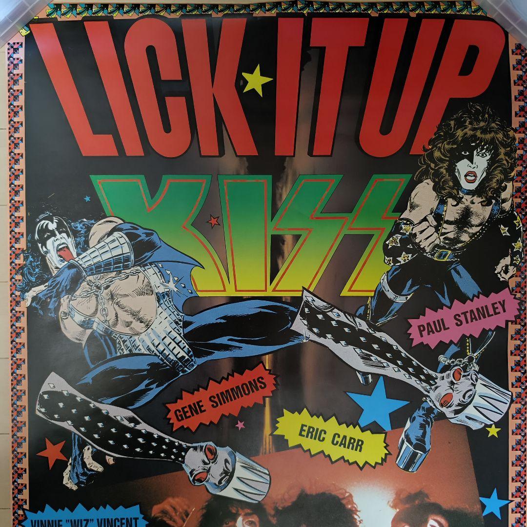 超レア♪　「地獄の回想」KISS LICK IT UP ポスター　当時物　非売品