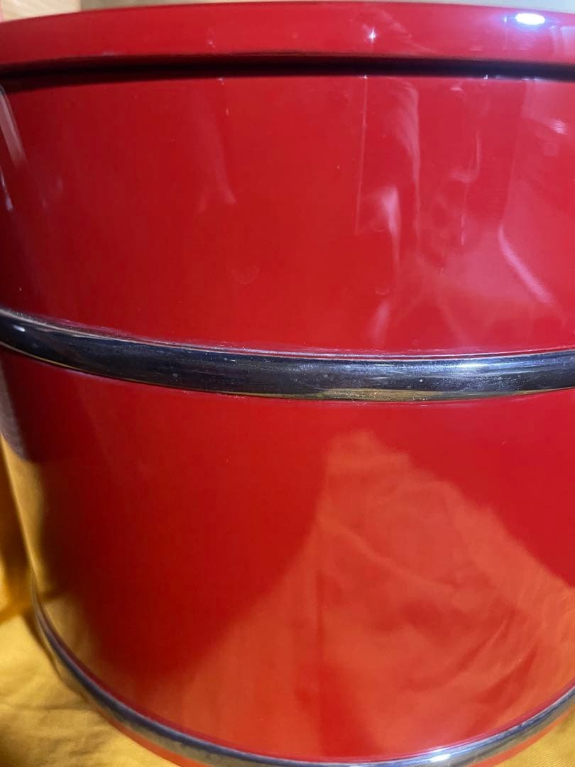 輪島塗　本朱塗　手桶水指　銀箍　銀たが　内朱塗　塗師　宏峰作　供箱　茶道具