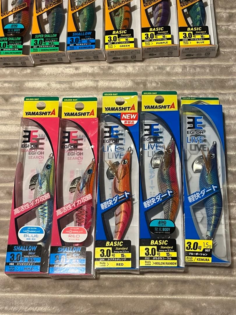 エギ王3号K、Live、search、ベーシック、シャロー、スーパーシャロー