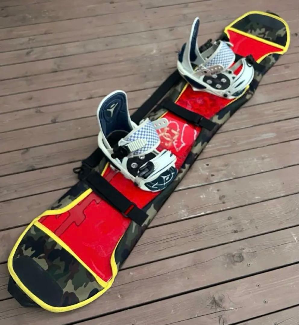 スノーボードセット　バインディング付 140 カバー付き ライス28