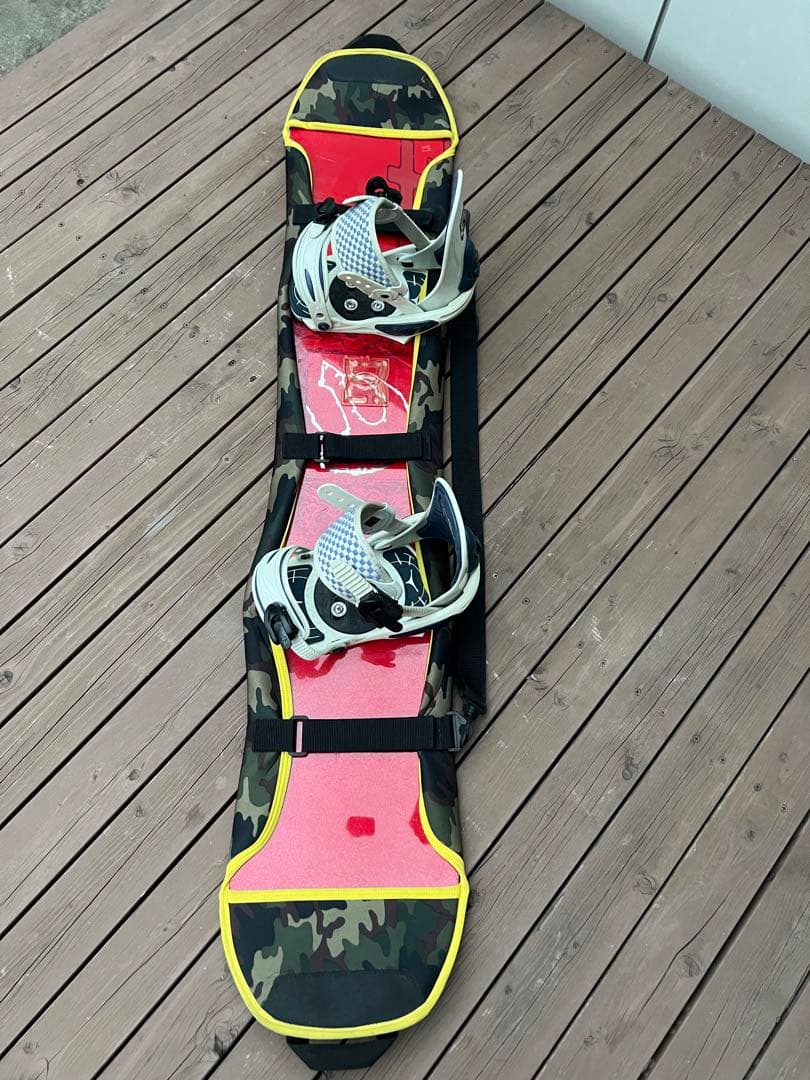 スノーボードセット　バインディング付 140 カバー付き ライス28