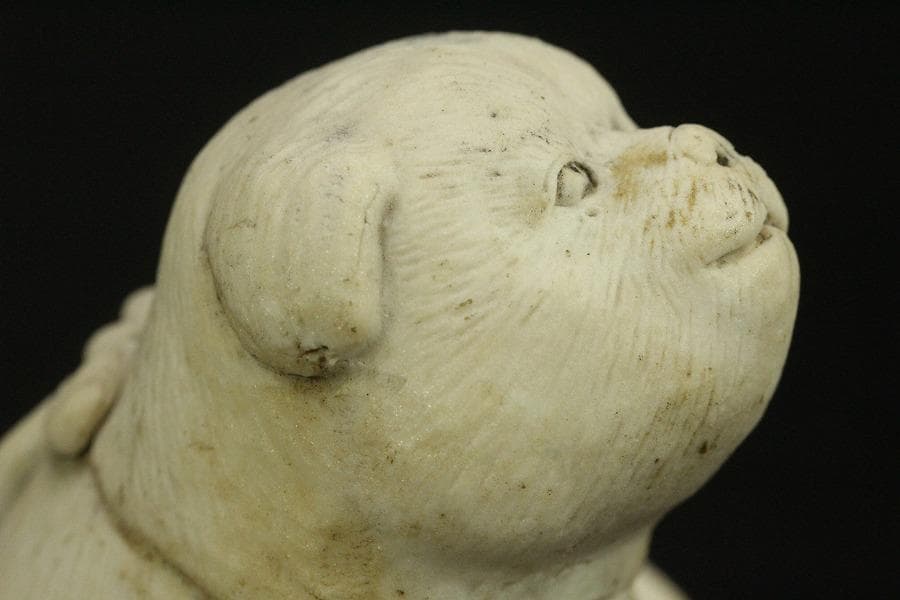 陶製 可愛い犬 置物(ZE660)