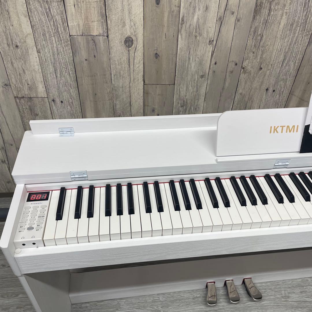 IKTMIアップライト型　88鍵盤電子ピアノ　ホワイト　直接引取歓迎　S1300