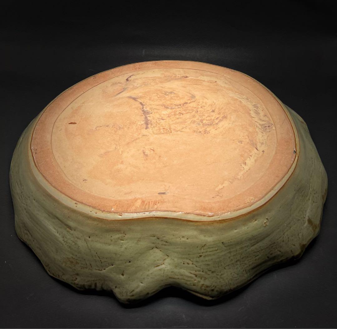 中国美術 古玩 秘色窯造 水鉢 水盆 水盤 茶盤 煎茶道具