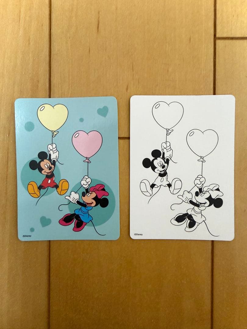 ディズニーストア　じゃんけんカード　塗り絵