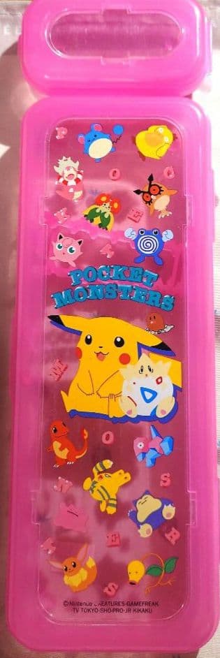 ポケモンデザイン 筆箱 ピンク　ピカチュウ