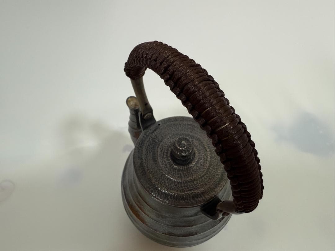 純銀製 芋頭紋 湯沸 銀瓶 煎茶道具 重さ679ｇ
