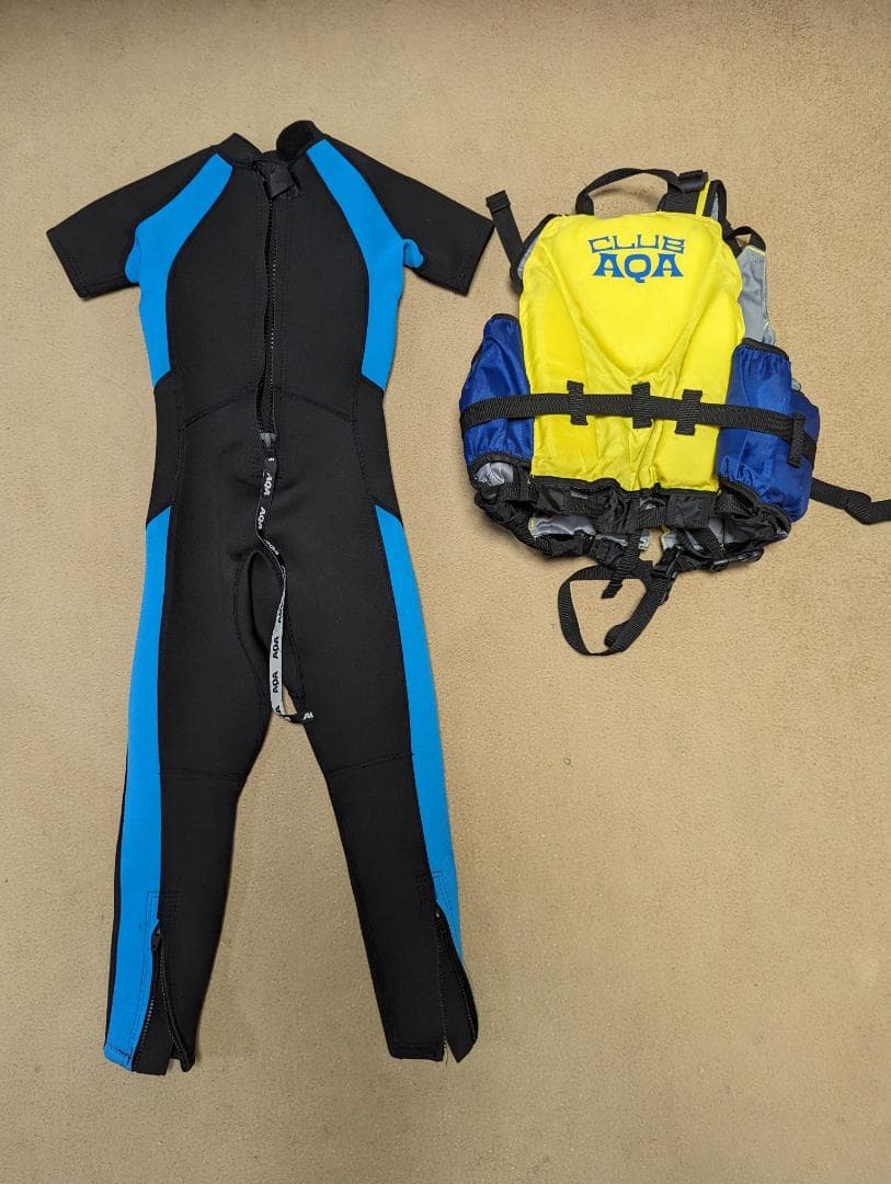 子供用 ウェットスーツ シーガル130cm ライフジャケット セット