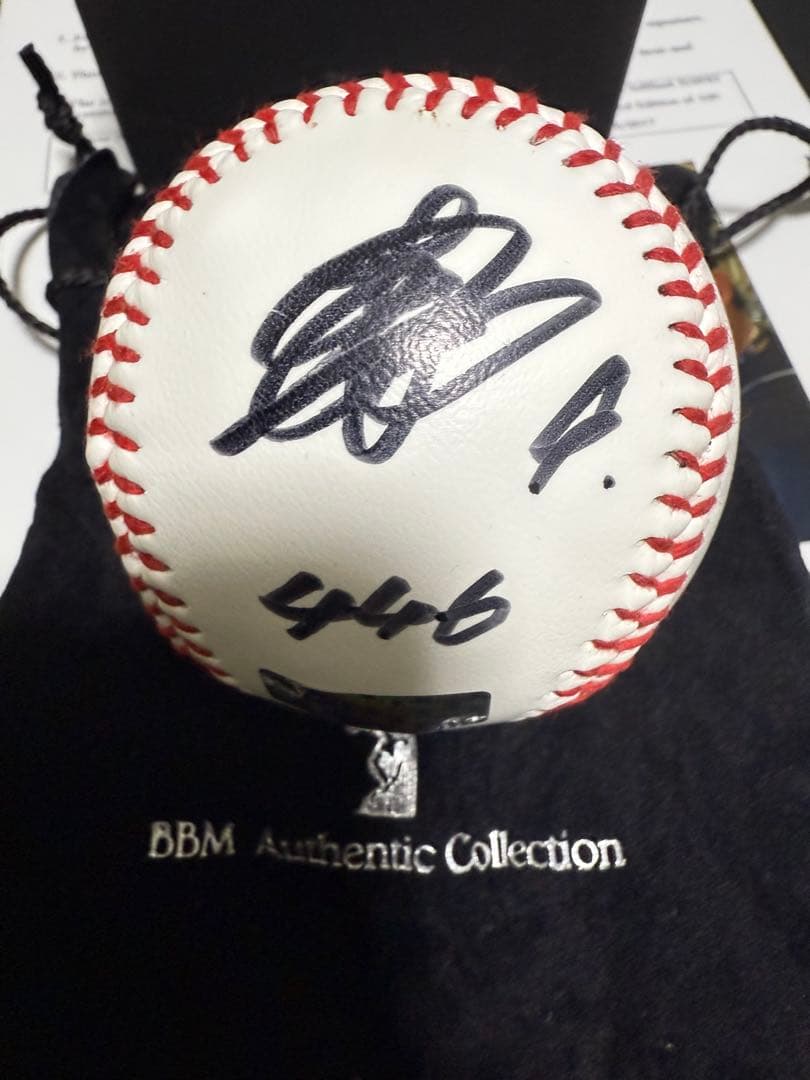 BBM柳田悠岐2016年最高出塁率記念 直筆サインボール福岡ソフトバンクホークス