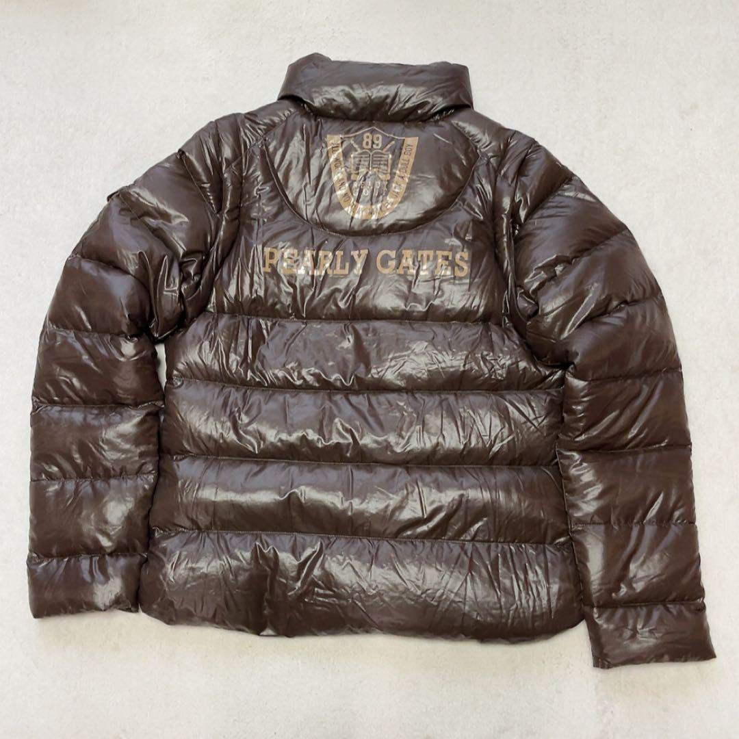 極美品　パーリーゲイツ 2way　ダウン　ジャケット　ベスト　軽量　ブラウン