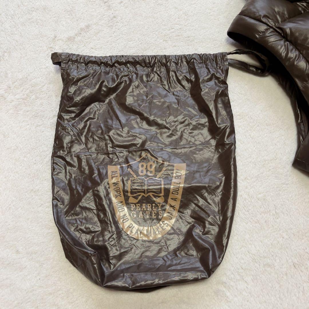 極美品　パーリーゲイツ 2way　ダウン　ジャケット　ベスト　軽量　ブラウン