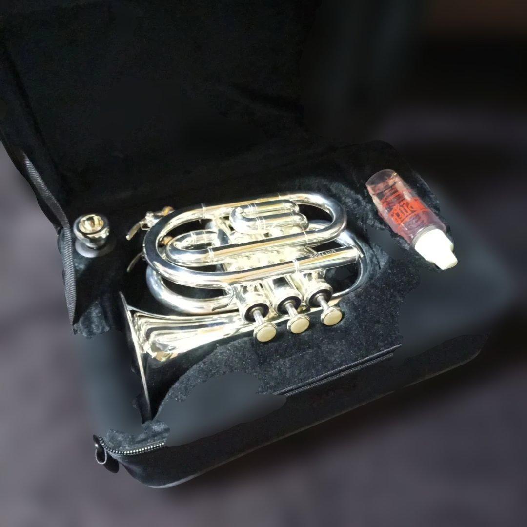 ミネルバ ポケットトランペット MPT−250S シルバー ケース付き