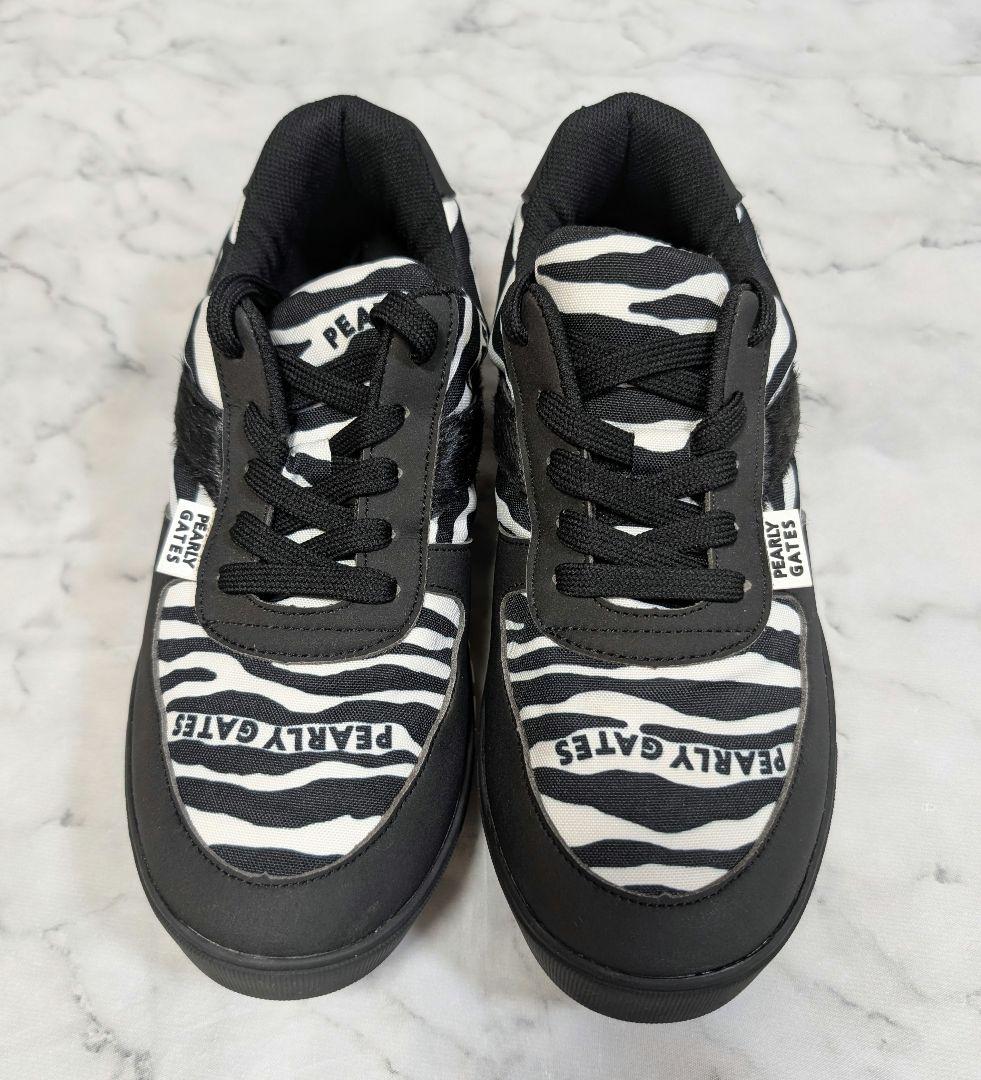 週末最終値下げ【PEARLY GATES 】ゼブラ柄 ゴルフシューズ☆25cm