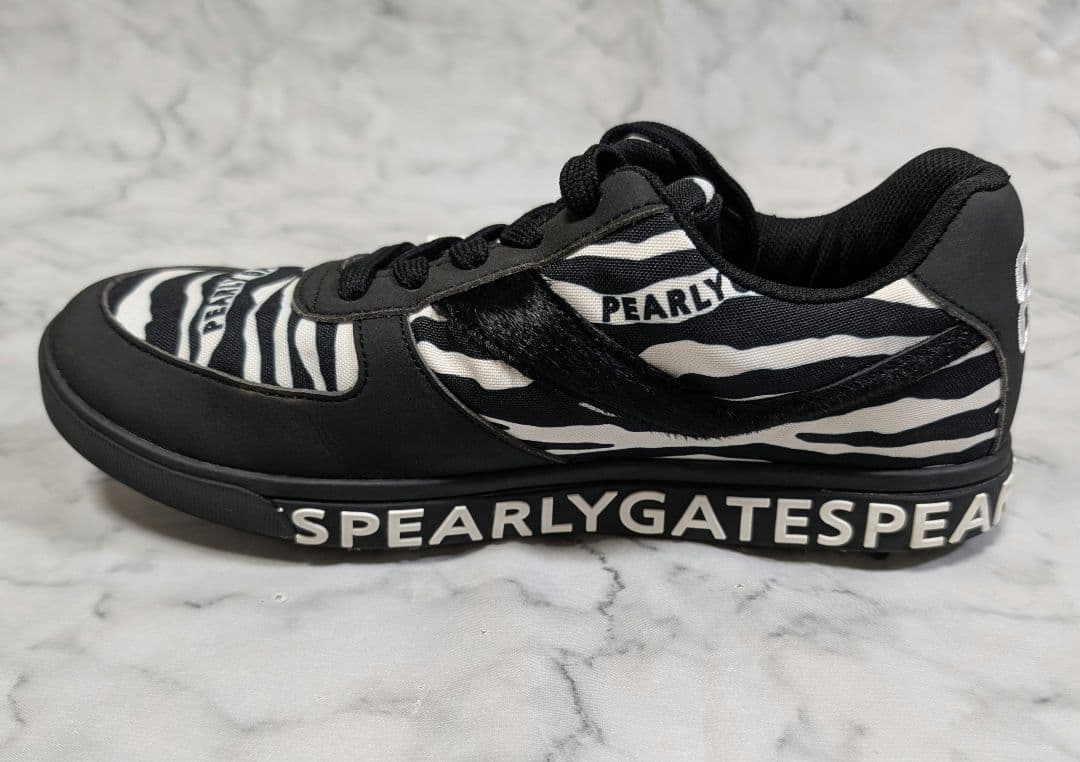 週末最終値下げ【PEARLY GATES 】ゼブラ柄 ゴルフシューズ☆25cm