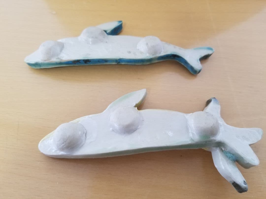 林大輔　九谷焼　現代作家　箸置き　オブジェ　鯨　カモメ