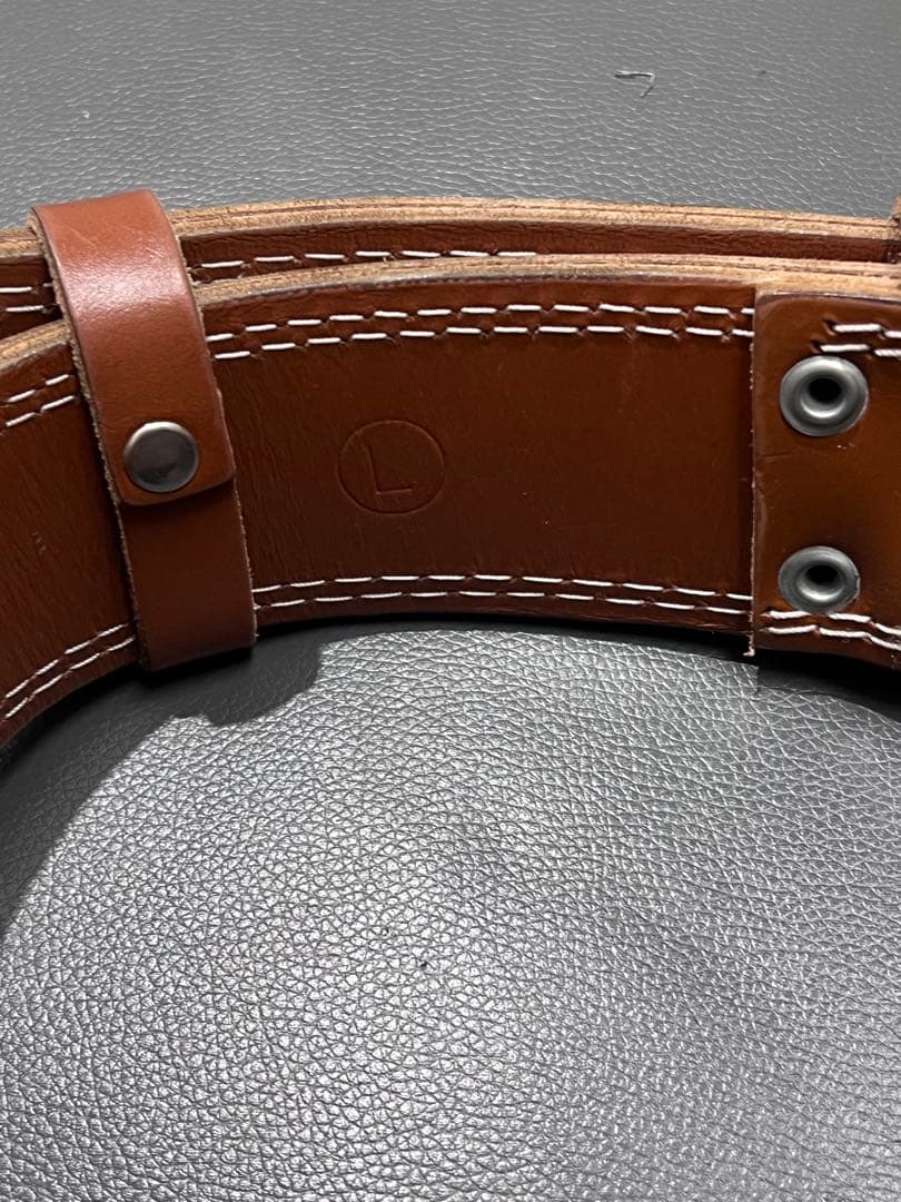 GOLD'S GYM レザーパワーベルト Lサイズ