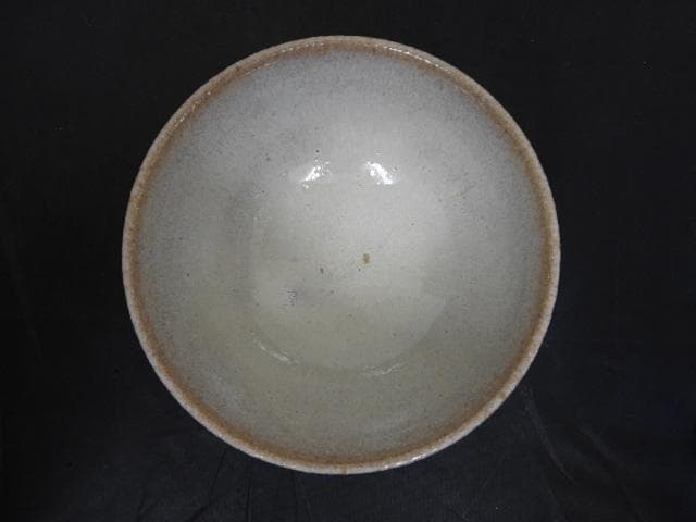 赤膚焼　大塩正人造　牡丹絵茶碗　共箱　MA690