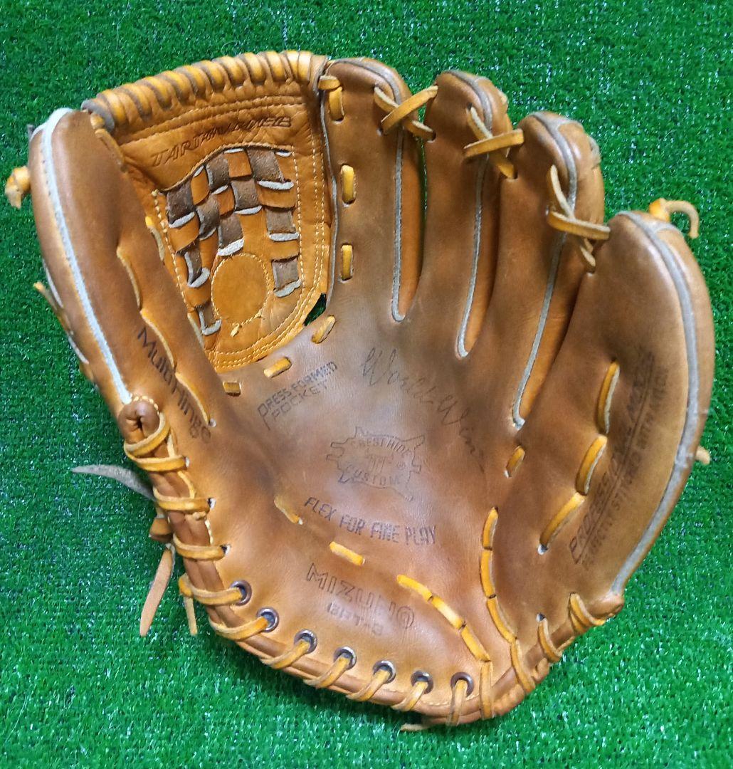 美津濃ワールドウィン硬式グローブ 中日ドラゴンズ鈴木孝政投手刺繍入り 赤カップ