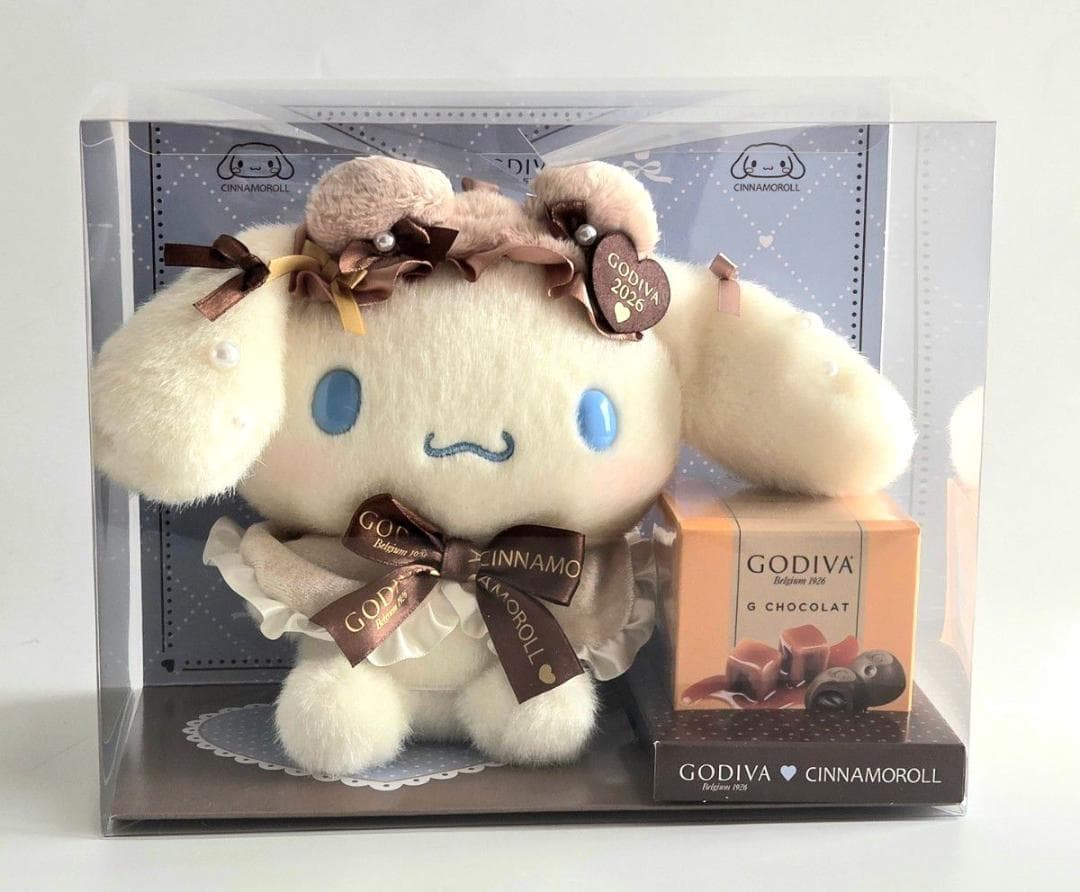 【新品未開封】 GODIVA シナモロール 2026 ぬいぐるみ 手提げ袋つき