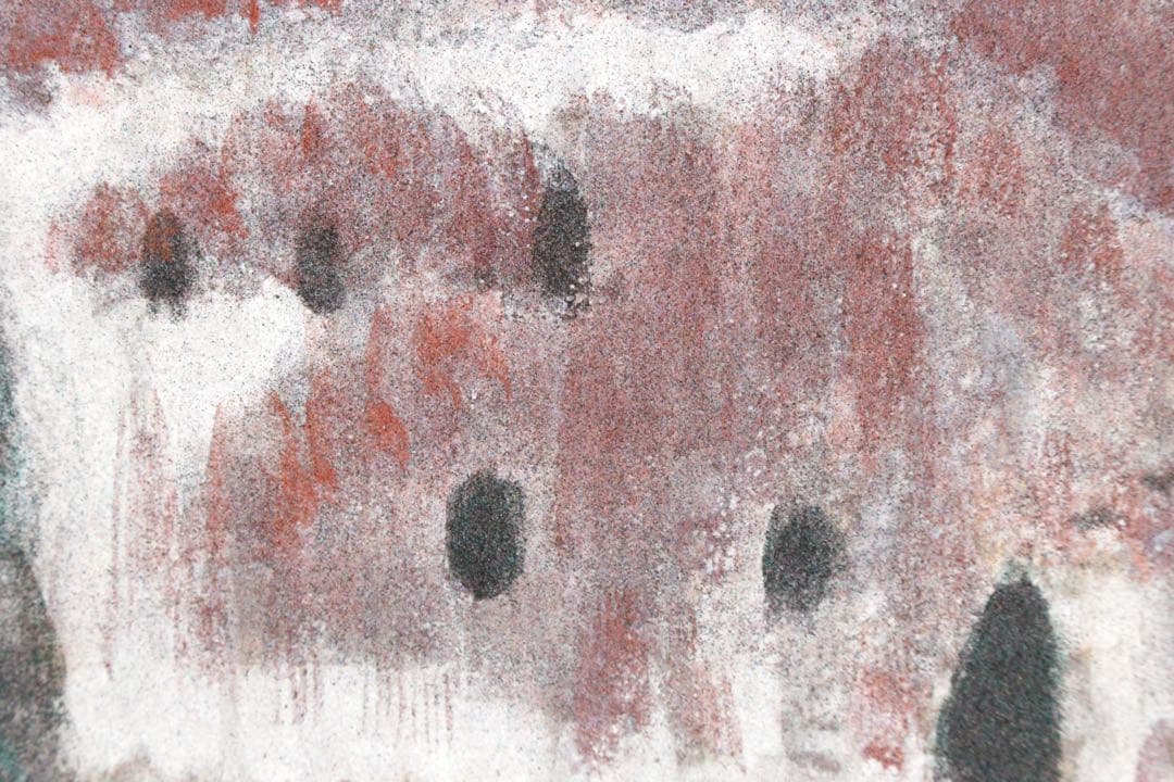 No5300 額装　倉光博之　金銘　「野尻湖」　日本画　6号　風景画　送料無料