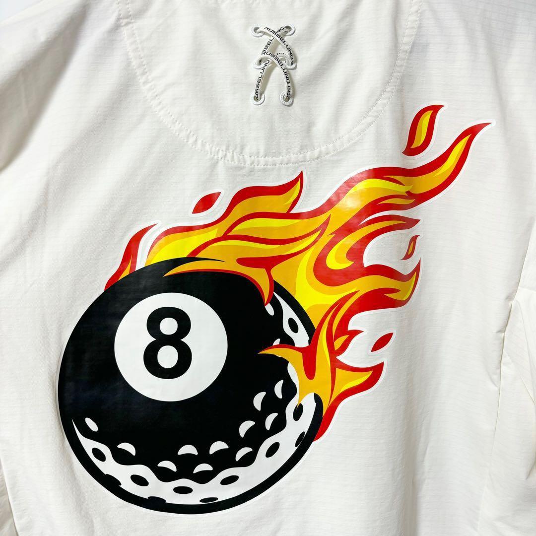 新品 ラッセルノ マルチロゴ ポケット クルーネック ブルゾン ホワイト L 5