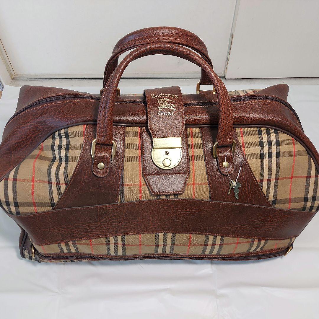 ★Burberryes SPORT Big ボストンバック ◎vintages