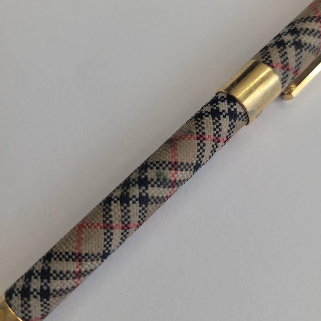【レア】バーバリー ノバチェック シャーペン　布張り　廃盤　BURBERRY