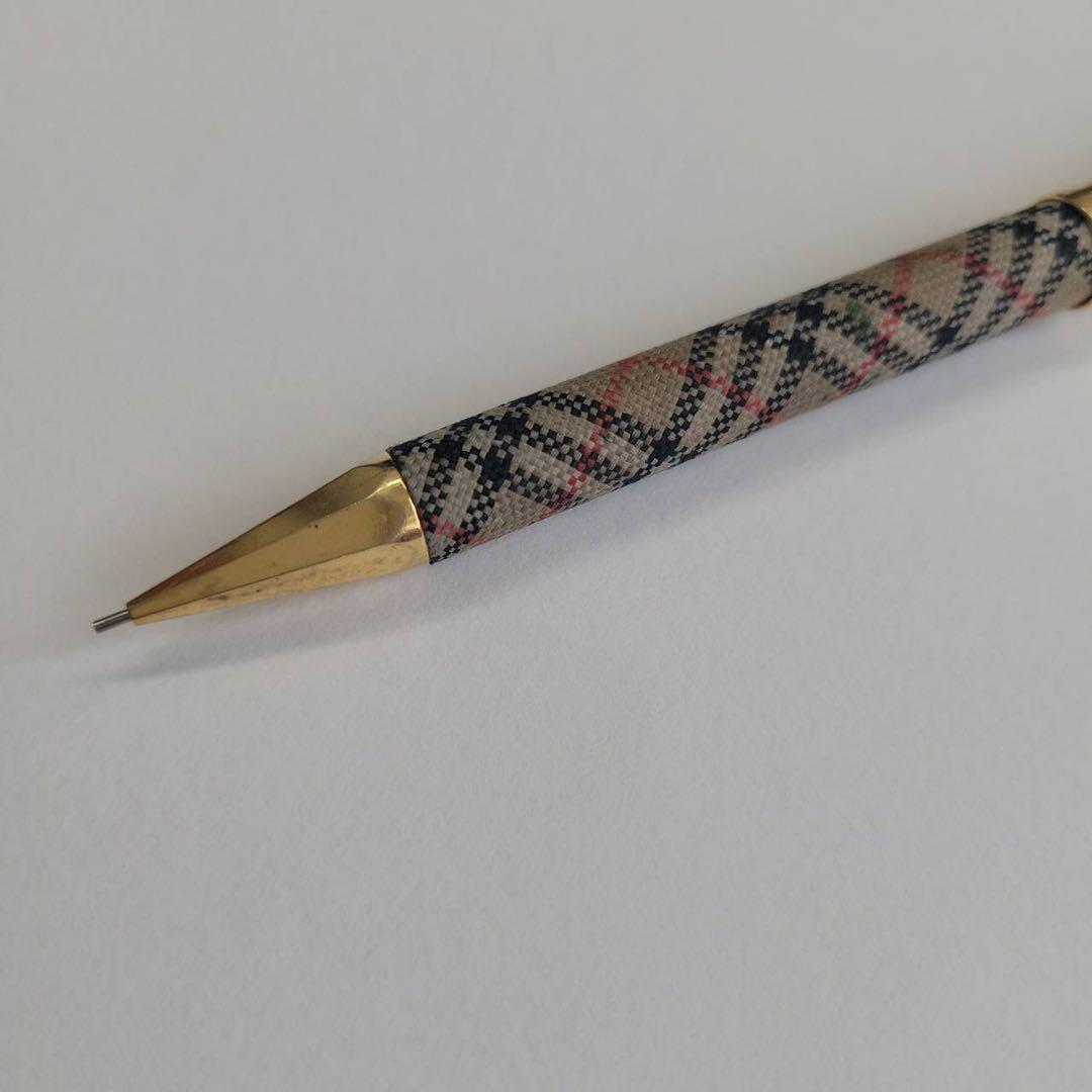 【レア】バーバリー ノバチェック シャーペン　布張り　廃盤　BURBERRY