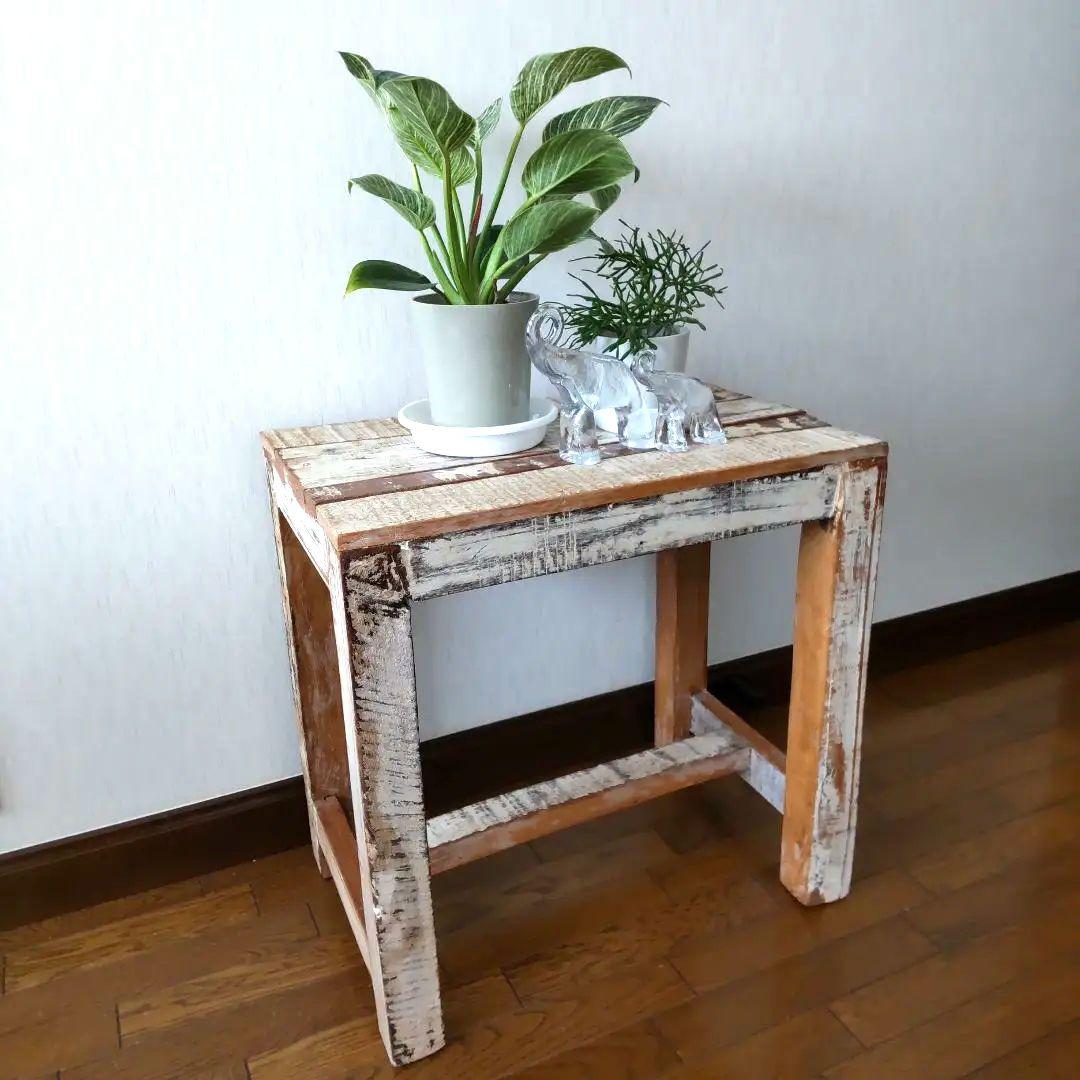 古木 天然木 テーブル 机 台 ブロカント ヴィンテージ 家具 古道具