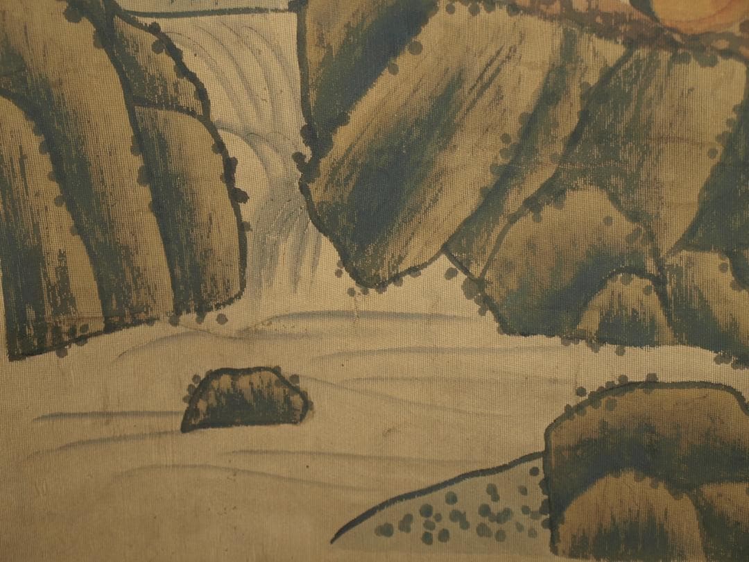 中国古美術　中国清時代の人物図　肉筆絵　激安骨董品 BD298A13-2