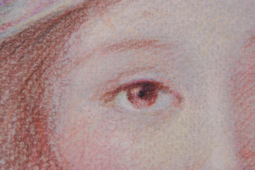 肉筆 パステル画 美人画 人物画 絵画