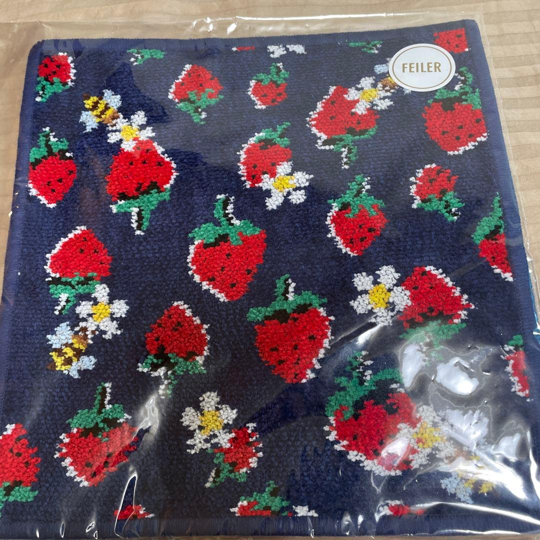 【ミュベール】FEILER コラボ イチゴ柄 タオルハンカチ 他5枚セット