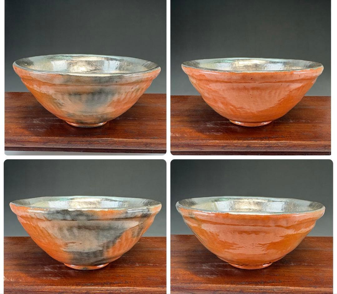 【茶道具】小さなサイズ！神楽岡楽入造　吸江斎好写小嶋台茶碗（共箱）★送料込★